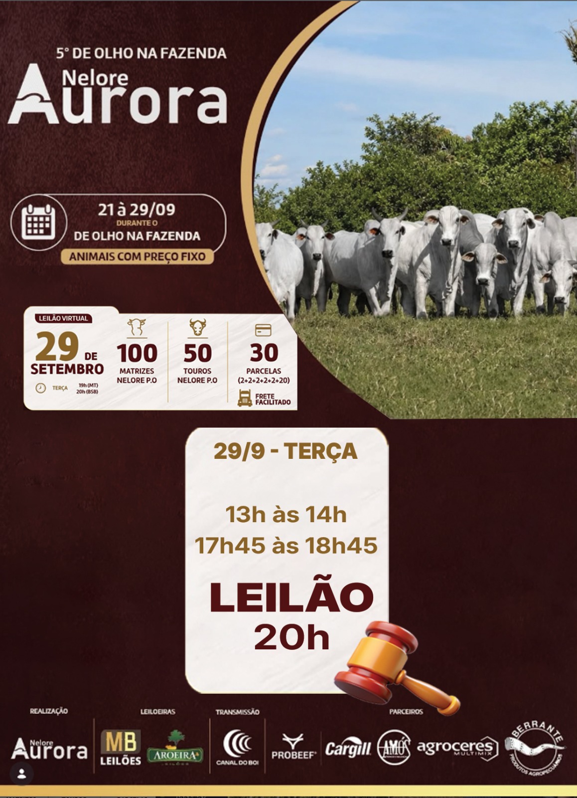 5º DE OLHO NA FAZENDA E LEILÃO NELORE AURORA