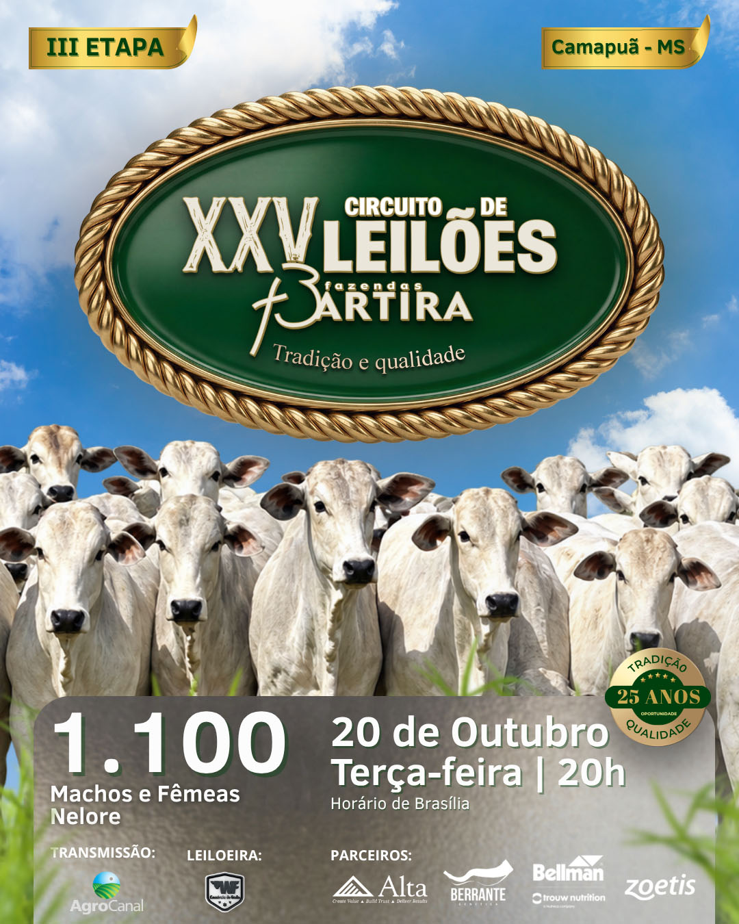 XXV CIRCUITO DE LEILÕES FAZENDAS BARTIRA - III ETAPA
